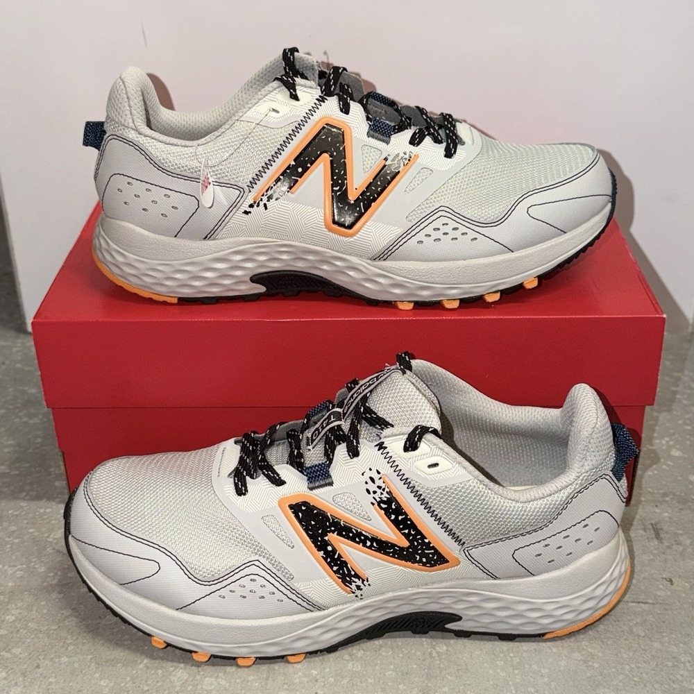New Balance 410v8 Trail Running Shoes Mens Size 10 4E Wide Gray Orange MT410CA8